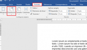 Cómo poner una hoja horizontal en Word