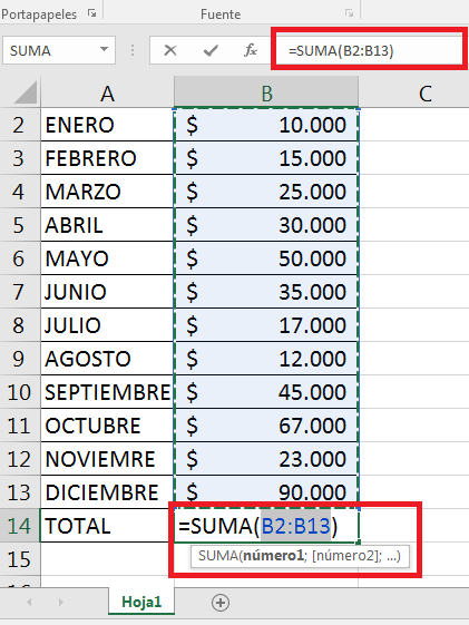 Sumar En Excel (3)