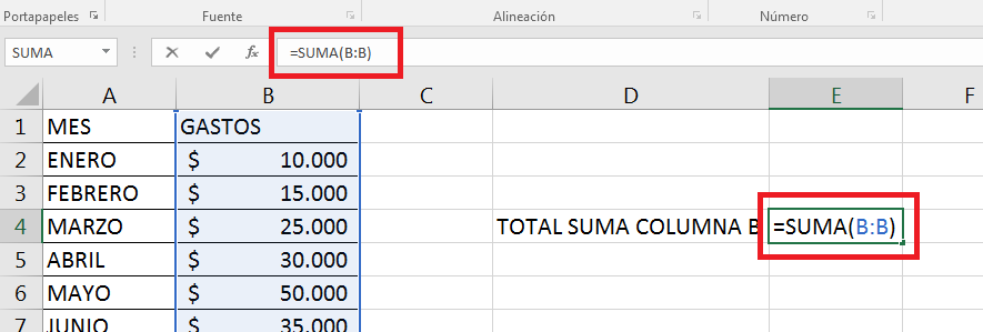 Sumar En Excel (4)