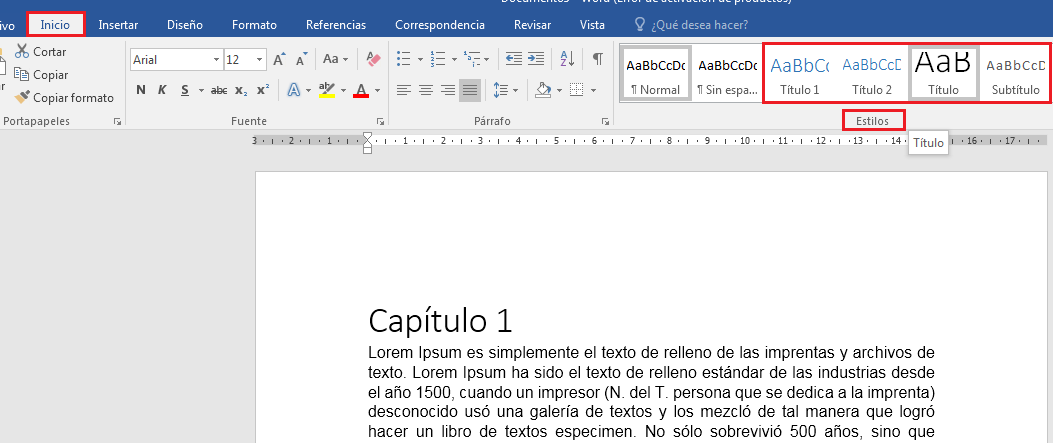 Hacer Un índice Automático En Word Y Ejemplos